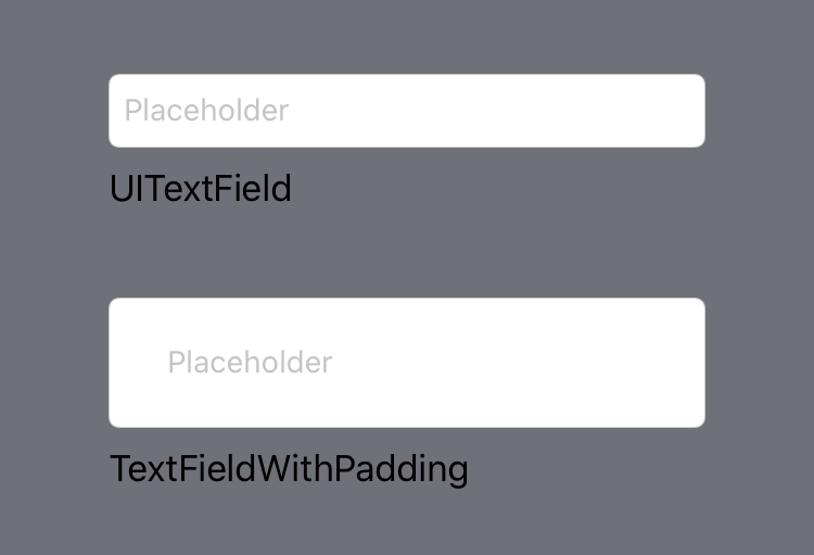 UITextField with custom text spacing example